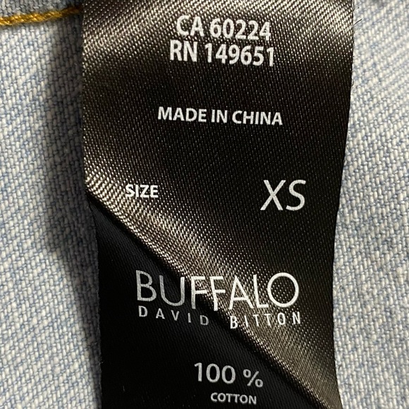 Buffalo David Bitton Classic Denim Jacket XS Light Indigo Versatile Timeless NWT - Picture 11 of 12